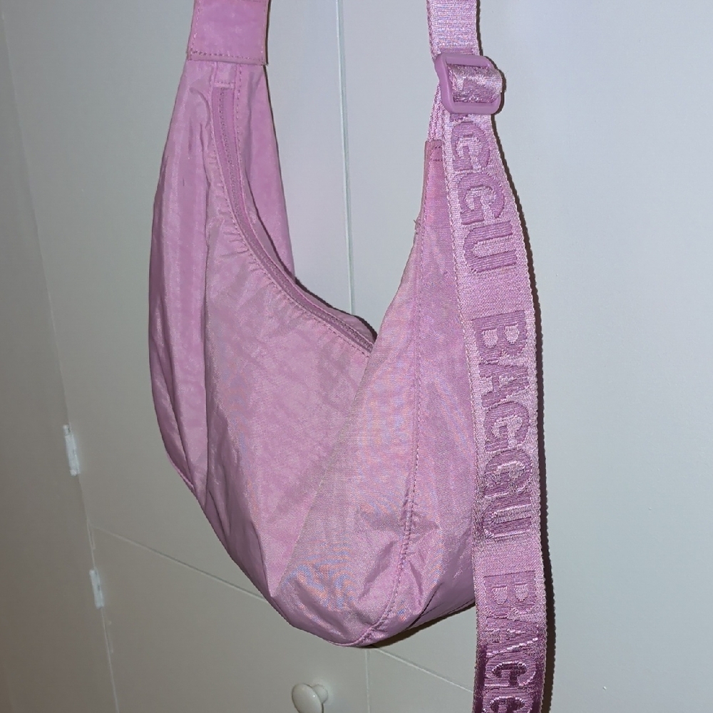 BAGGU Dusty Pink Shoulder Hobo Bag